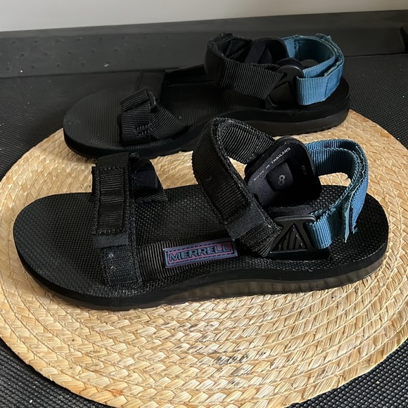 Merrell Outdoor Slides Strap Velcro Sandals Size 10 - Picture 2 of 14
